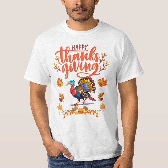 Camiseta Alegría festiva de Acción de Gracias - Una celebra (Anverso)