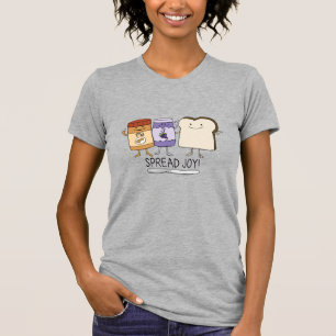 Camiseta Alegría linda de la extensión de la mantequilla