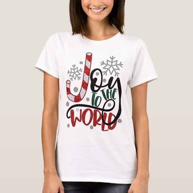 Camiseta Alegría Para Los Navidades De Festividades Mundial (Anverso)