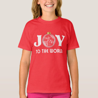 Camiseta Alegría por el mundo con Navidades en blanco