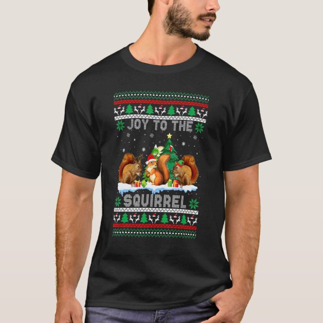 Camiseta Alegría Por La Ardilla De Nochebuena Fea Reindeer  (Anverso)