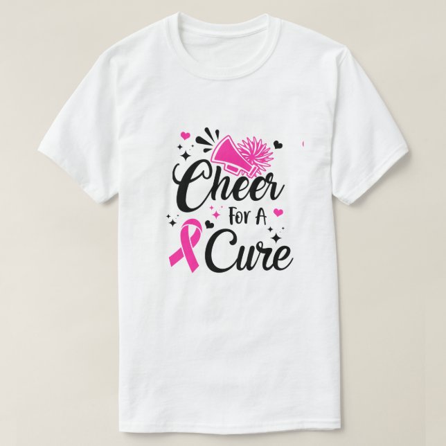 Camiseta Alegría Por Una Cura Concienciación Sobre El Cánce (Diseño del anverso)