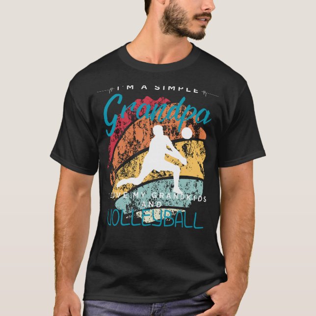 Camiseta Alegría simple de voleibol de los abuelitos - Tee  (Anverso)
