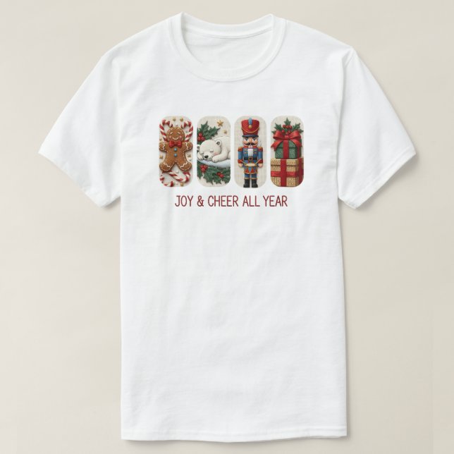 Camiseta Alegría y ánimo todo el año (Diseño del anverso)