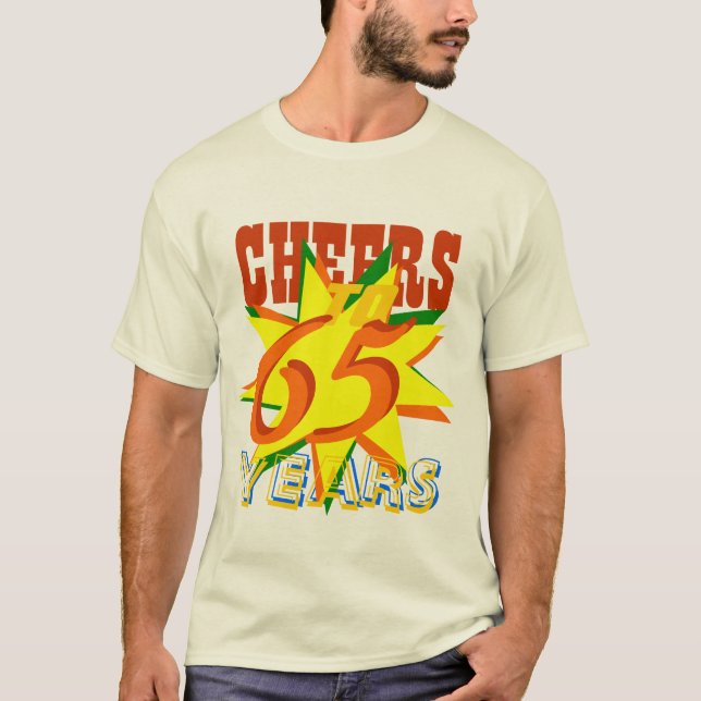 Camiseta Alegrías a 65 años de fiesta de cumpleaños (Anverso)