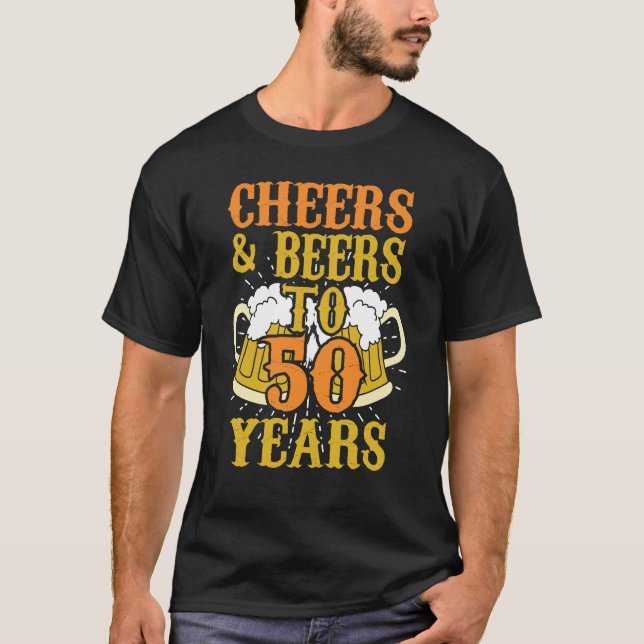 Camiseta Alegrías y cervezas a 50 años de 50.o regalo de (Anverso)
