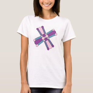 Camiseta aleidoflor morado y rosa