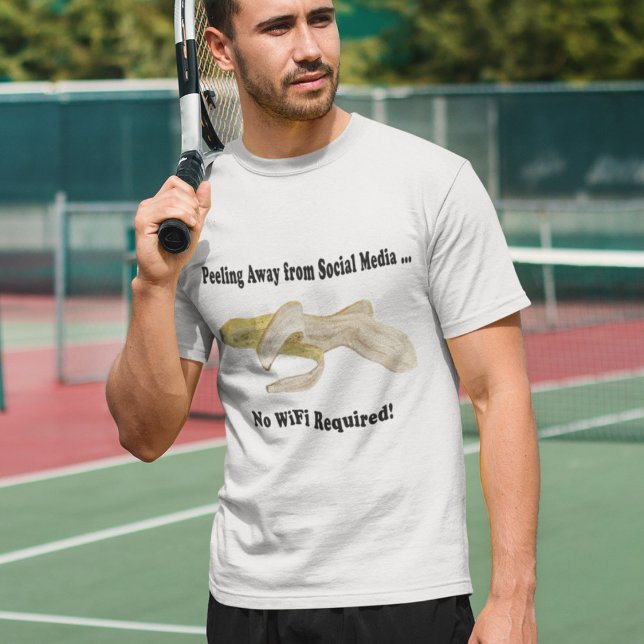 Camiseta Alejándose de la banana de medios sociales (Subido por el creador)
