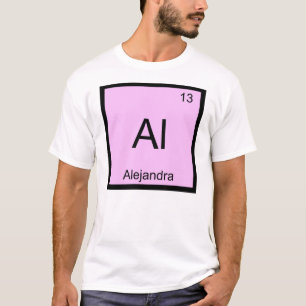 Camiseta Alejandra Nombre Química Elemento Tabla Periódica