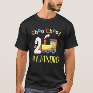 Camiseta Alejandro Choo Choo Dos Tren Segundo Cumpleaños Tu