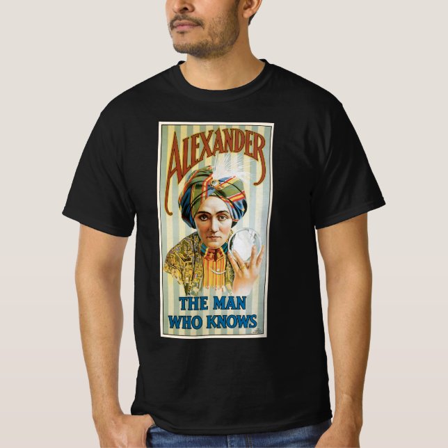 Camiseta Alejandro, el hombre que sabe, el Poster de la mag (Anverso)