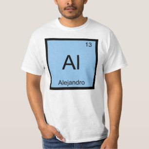 Camiseta Alejandro Nombre Química Elemento Tabla Periódica