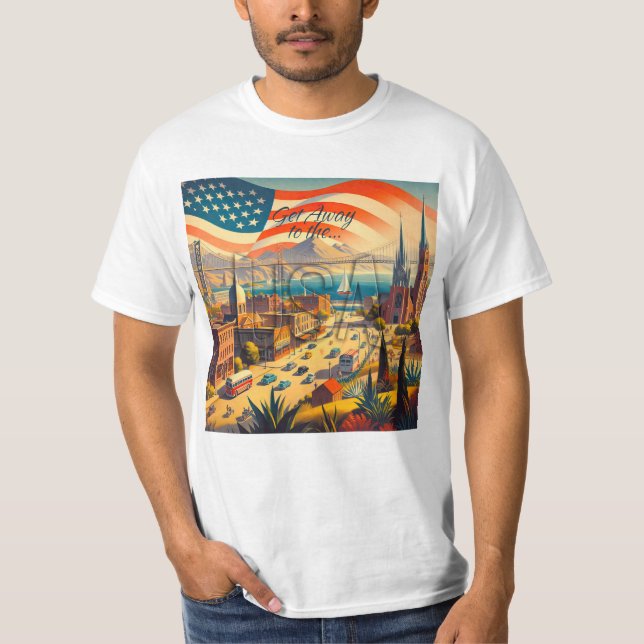 Camiseta Alejarse de EE.UU. (Anverso)
