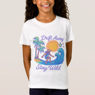 Camiseta "Alejarse y mantenerse salvaje - Vibes Neon Surfer