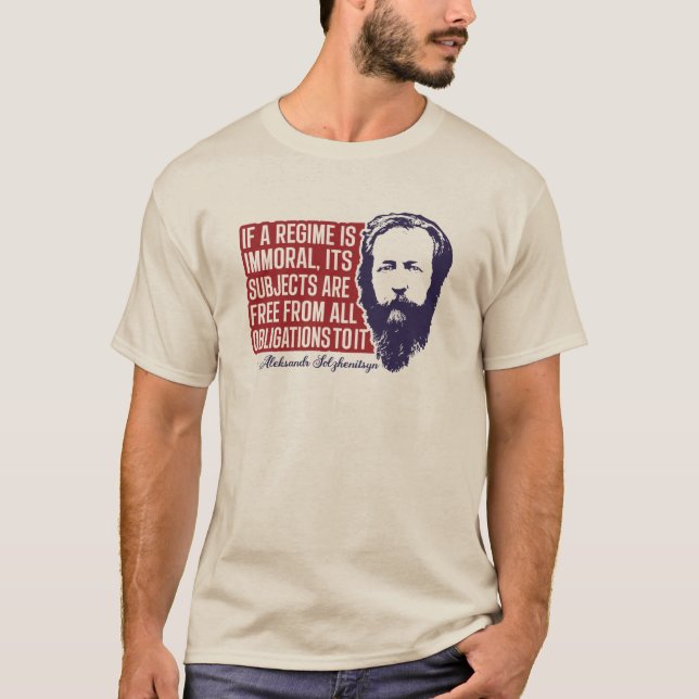 Camiseta Aleksandr Solzhenitsyn - Vive No Por Mentiras (Anverso)
