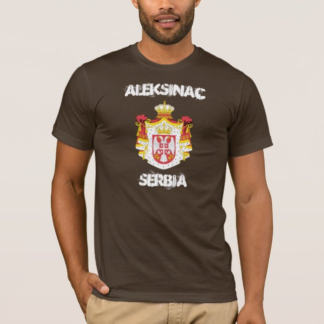 Camiseta Aleksinac, Serbia con escudo de armas (Anverso)