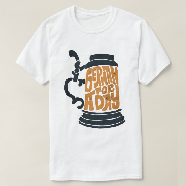 Camiseta Alemán angustiado por un día de festival de cervez (Diseño del anverso)