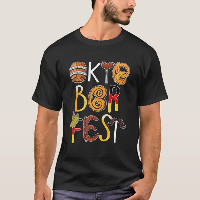 Camiseta Alemán Oktoberfest Funny Oktoberfest Costume Hombr (Anverso)