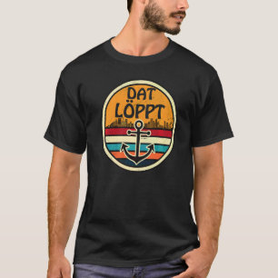 Camiseta Alemán plano dice Hamburger Jungs Und Dat Löppt