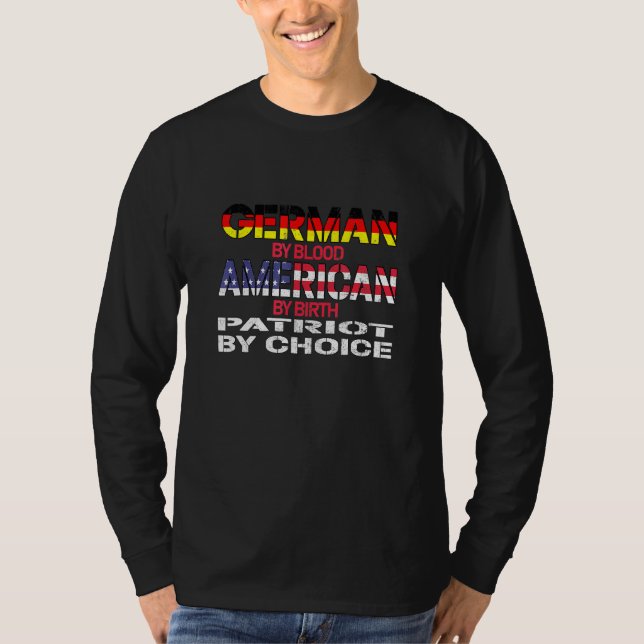 Camiseta Alemán Por Sangre Estadounidense Por Nacimiento Pa (Anverso)