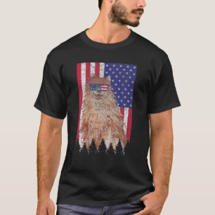 Camiseta Alemán Spitz Patriotic Dog Estados Unidos Orgullo