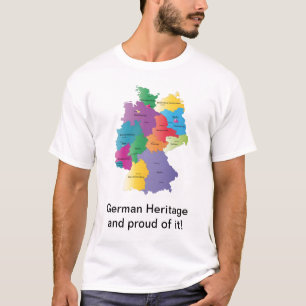 Camiseta alemana de la herencia del mapa