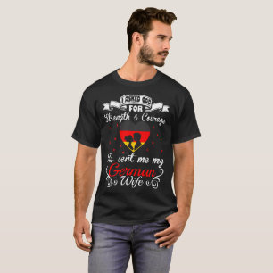 Camiseta alemana enviada valor pedida de la esposa