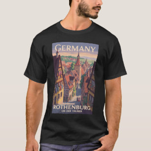 Camiseta Alemania Arte de Ilustracion Rothenburg ob der Tau