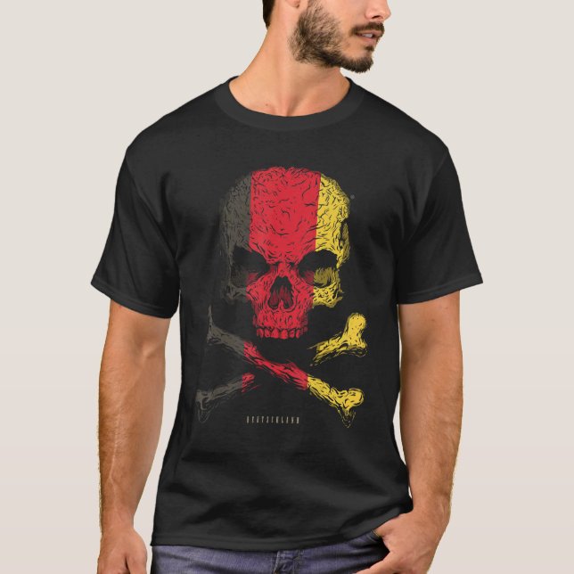 Camiseta Alemania Bandera Crossbone (Anverso)