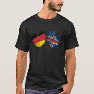 Camiseta Alemania Bandera islandesa del Corazón de Alemania