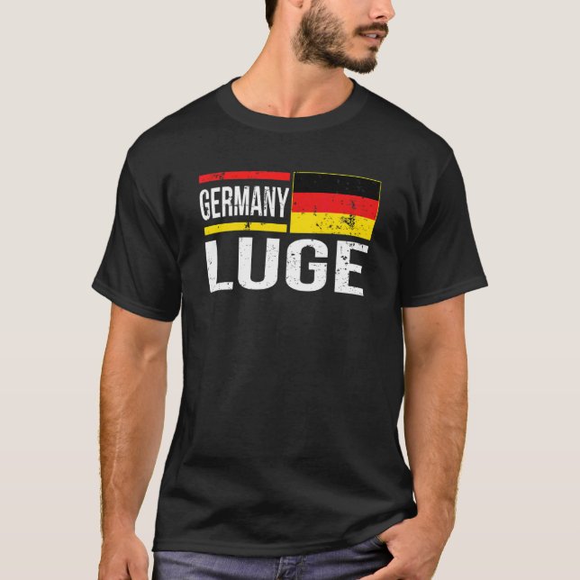 Camiseta Alemania Bandera Luge Sledge Carreras Extreme Wint (Anverso)