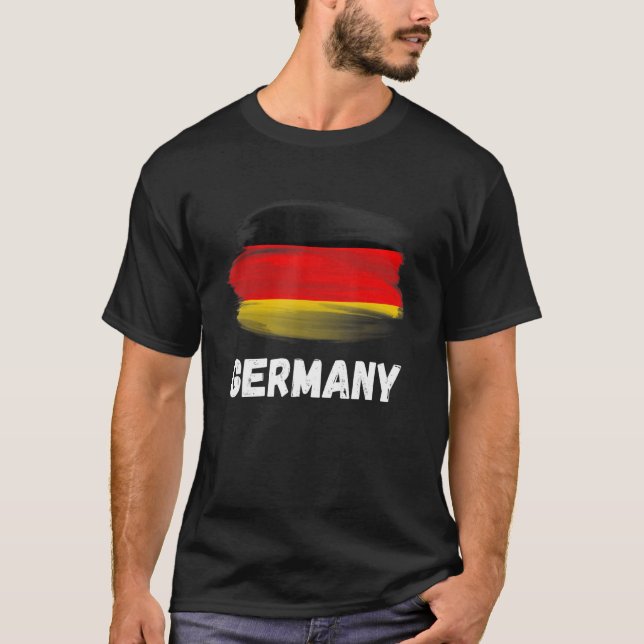 Camiseta Alemania Bandera Orgullo Retro Bandera Alemana Mat (Anverso)