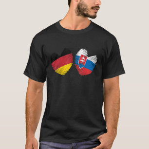 Camiseta Alemania Eslovaquia Corazón Bandera Alemana Bander