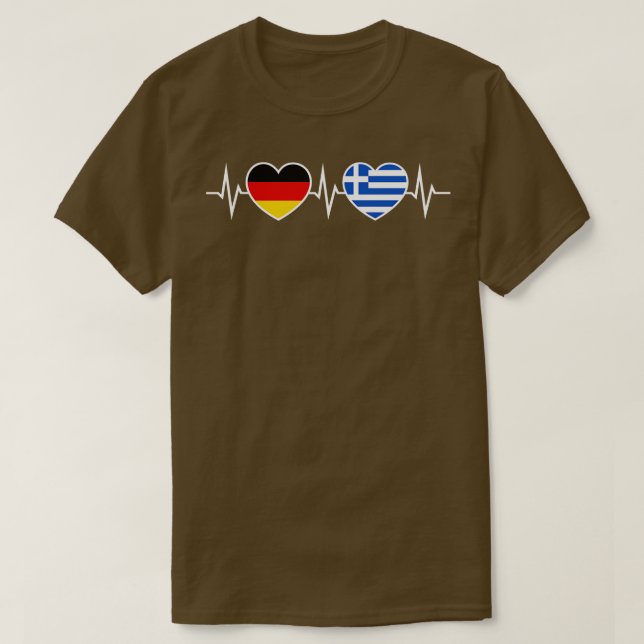 Camiseta Alemania Grecia Dos Corazones (Diseño del anverso)
