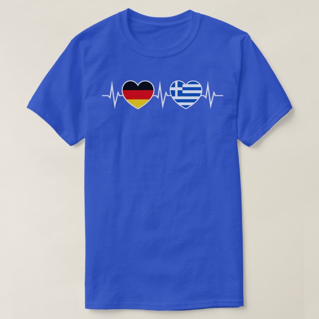 Camiseta Alemania Grecia Dos Corazones (Diseño del anverso)