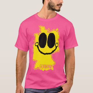 Camiseta Alemania Mapa de juguete feliz cara con sonrisa