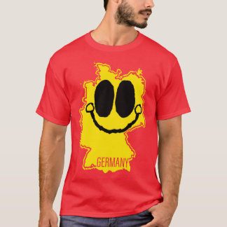 Camiseta Alemania Mapa de juguete feliz cara con sonrisa
