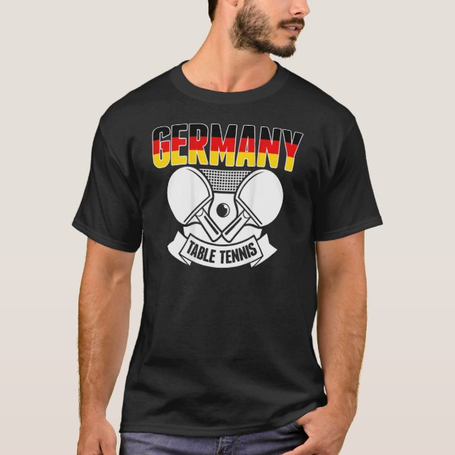 Camiseta Alemania Mesa Tenis Apoyo al Ping Pong Te (Anverso)
