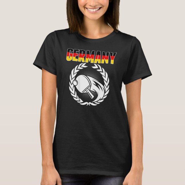 Camiseta Alemania Ping Pong Orgullosa Mesa de Tenis Alemana (Anverso)