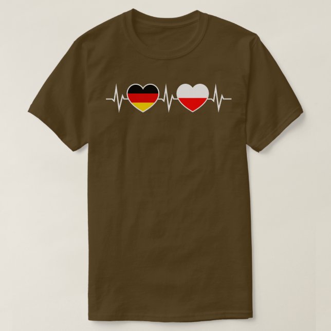 Camiseta Alemania Polonia Heartbeat (Diseño del anverso)