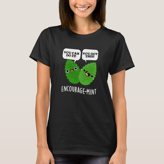 Camiseta Alentar la menta positiva Pun oscuro BG (Anverso)