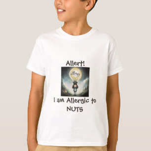 Camiseta alergia a las nueces alergia personalizada a los c
