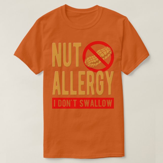 Camiseta Alergia a las nueces que no trague (Diseño del anverso)