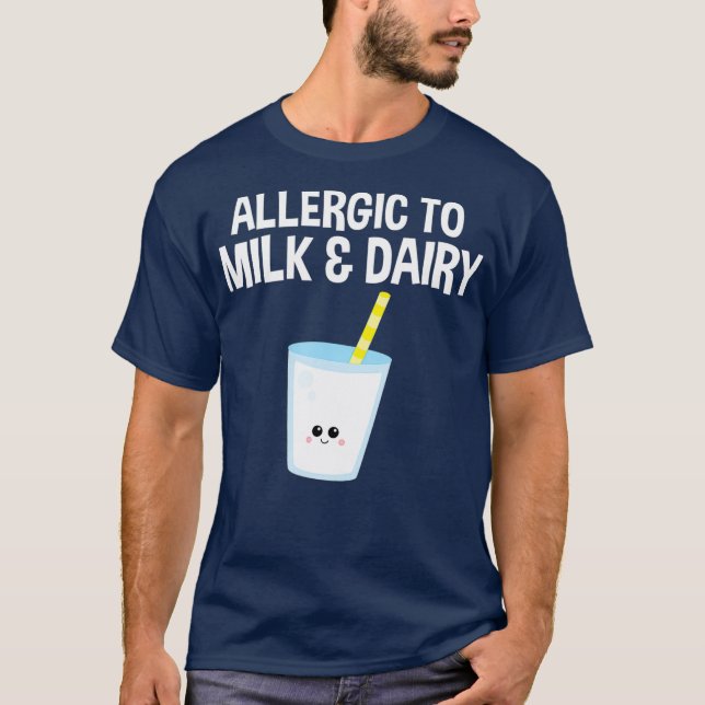 Camiseta Alergia alérgica a la leche y a los alimentos láct (Anverso)
