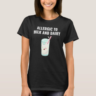 Camiseta Alergia Alimentaria Conciencia Leche Reacción Alér