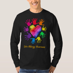 Camiseta Alergia de la alergia del látex Alergia de las man