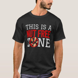 Camiseta Alergia De Las Nueces De La Zona Libre I Alergia D