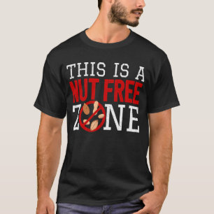 Camiseta Alergia De Las Nueces De La Zona Libre I Alergia D