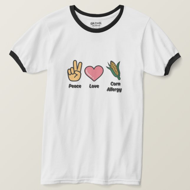 Camiseta Alergia de los hombres por la paz (Anverso del diseño)