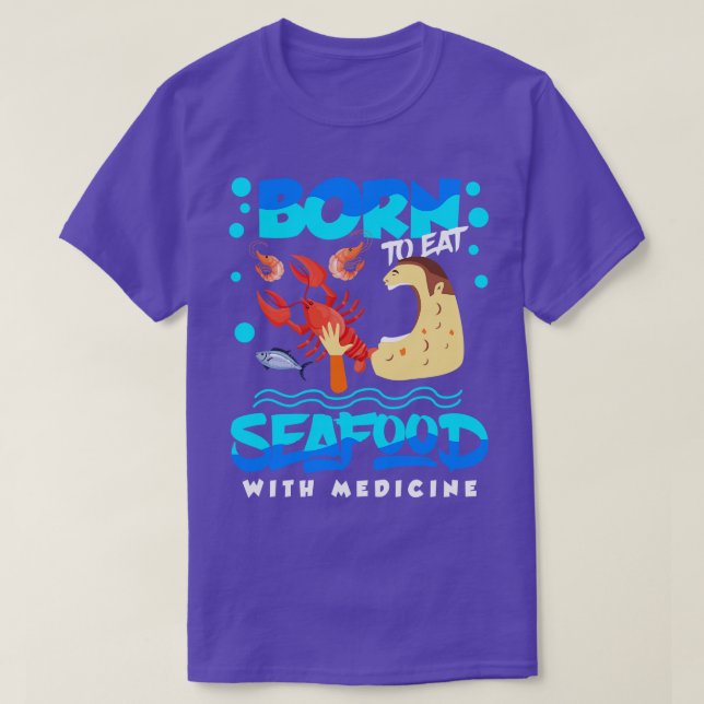Camiseta Alergia De Los Mariscos Nacida Para Comer Marisco  (Diseño del anverso)